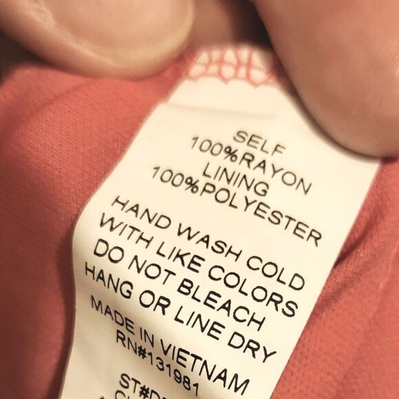 NWT Naif Coral Orange 3/4 Sleeve Knee Length Shift Dress - Picture 4 of 4